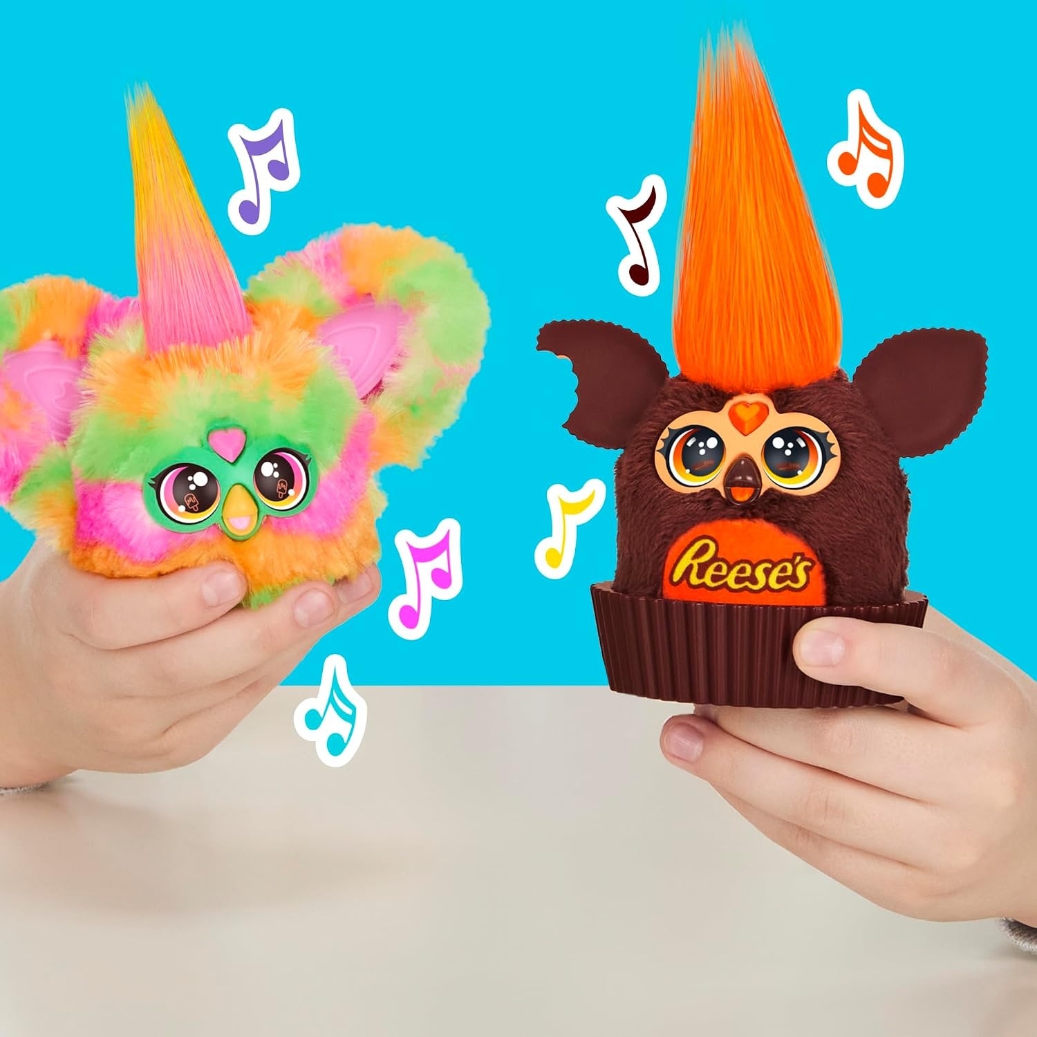 image:imageFURBY Furblets REESES Peanut Butter Cup Mini 3Inch Electronic Plush Candy Toys for Kids 6