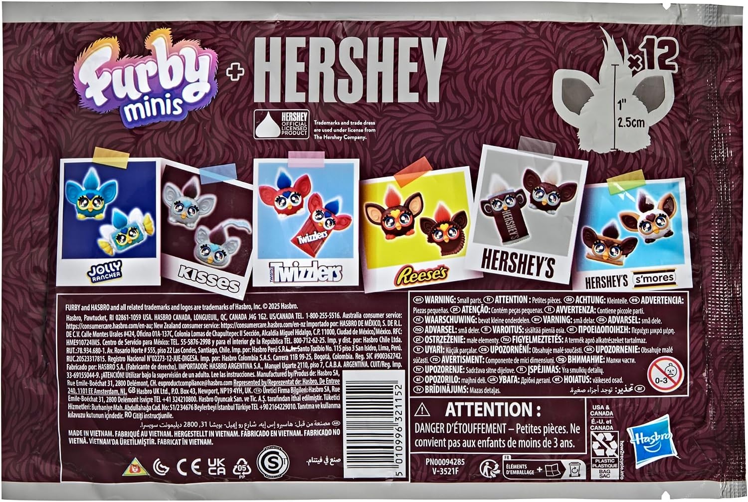 image:imageFurby Minis 12 Pack of The Hershey Company Figures Tiny Collectible 1Inch Candy Toys Halloween Handouts for Kids Ages 6 Amazon Exclusive