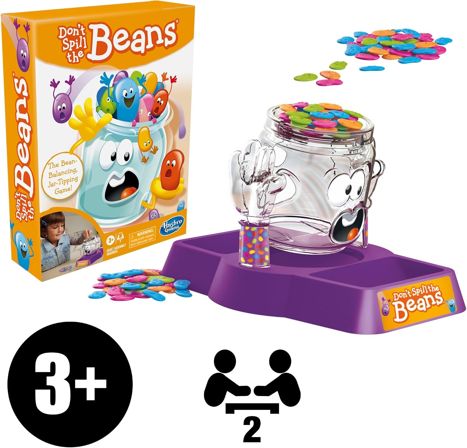 image:imageHasbro Gaming Dont Spill The Beans Game for Kids Easy and Fun Balancing Game for Children Ages 3 and Up Easter Gifts for Boys and Girls Preschool Games for 2 Players Kids Board Games7875 x 25 x 105 inches Pack of 2