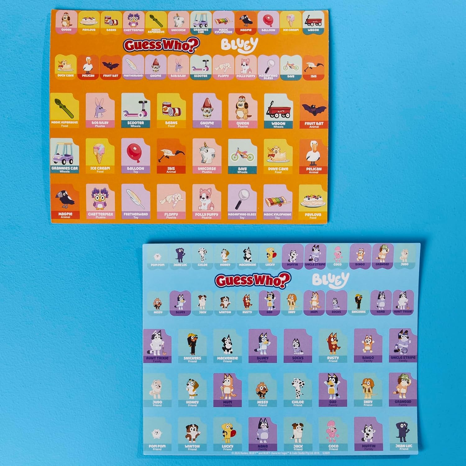 image:imageHasbro Gaming Guess Who Bluey Edition Game Bluey Characters and Objects Fun Kids Board Games for Families 2 Players 15 Mins Travel Friendly Ages 6