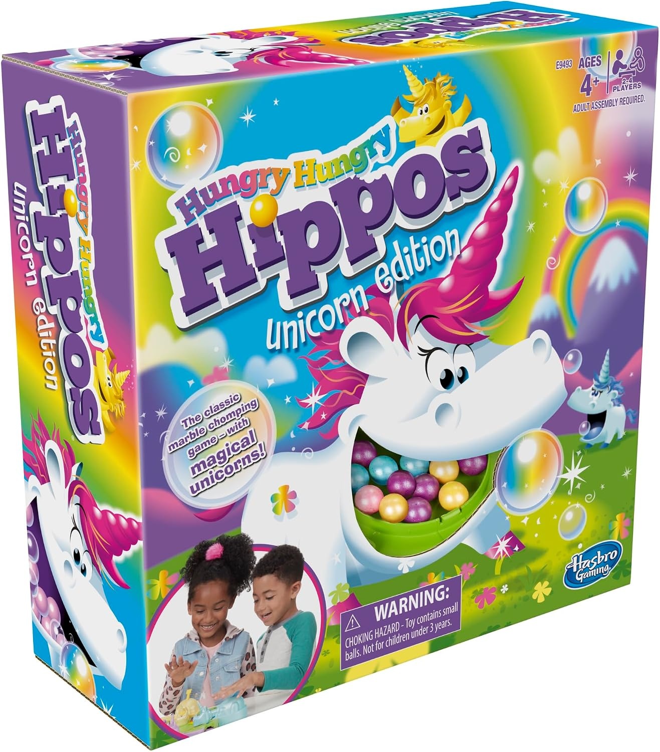 image:imageHasbro Gaming Hungry Hippos Unicorn Edition PreSchool Board Game for Kids Ages 4 and Up 24 Players Easter Gifts for Boys and Girls Amazon ExclusiveUnicorn Edition Board