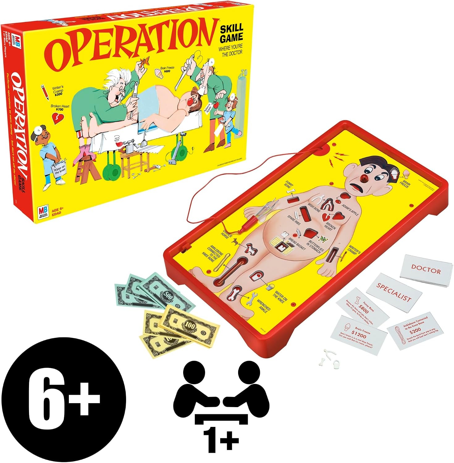 image:imageHasbro Gaming Operation Electronic Board Game Family Games for Kids Ages 6 Kids Board Games for 1 Players Funny Games for Kids Easter Gifts for Boys and Girls Amazon ExclusiveGame