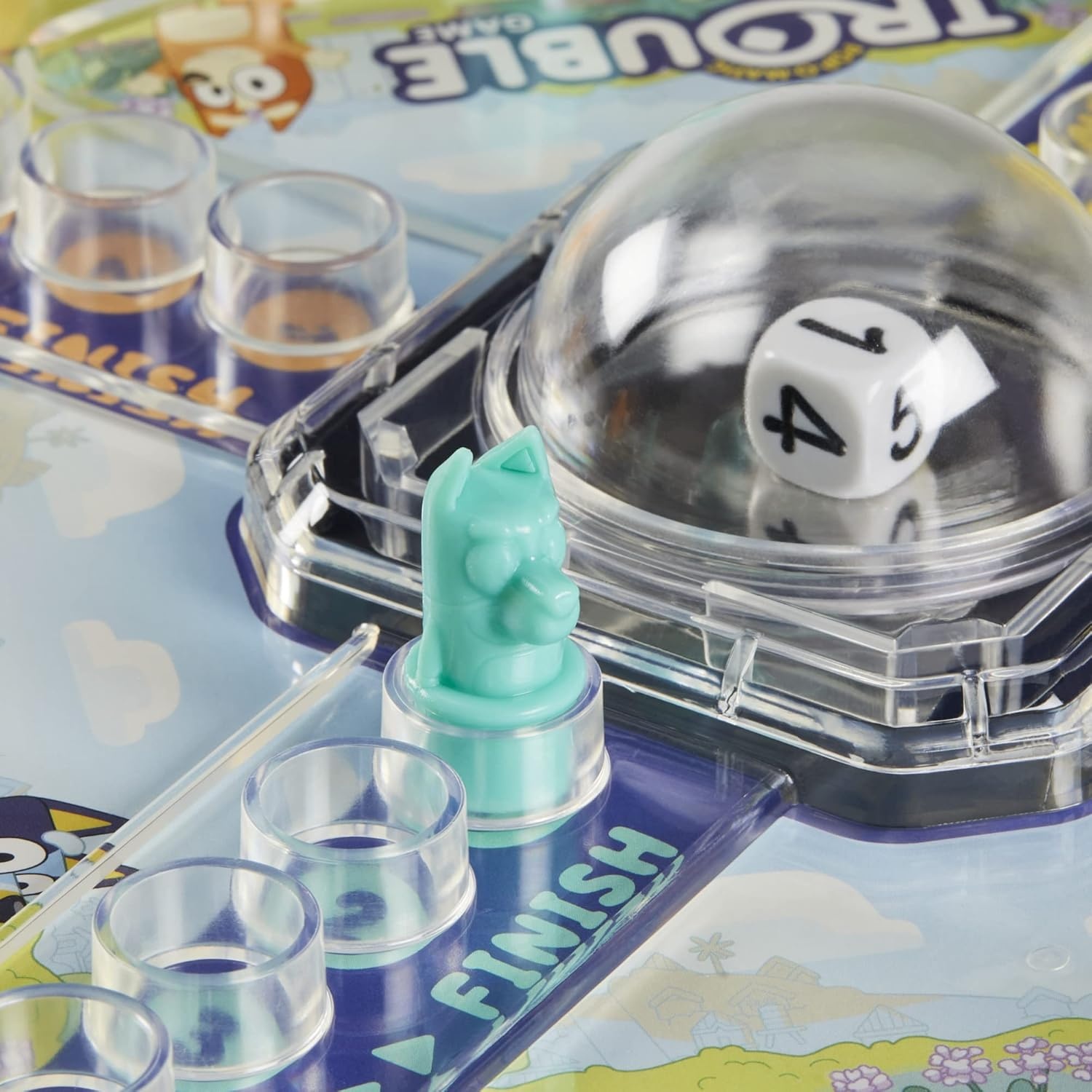 image:imageHasbro Gaming Trouble Bluey Edition Board Game for Kids 24 Players Race Bluey Bingo Bandit or Chilli to The Finish Ages 5 and Up Amazon Exclusive1 unit