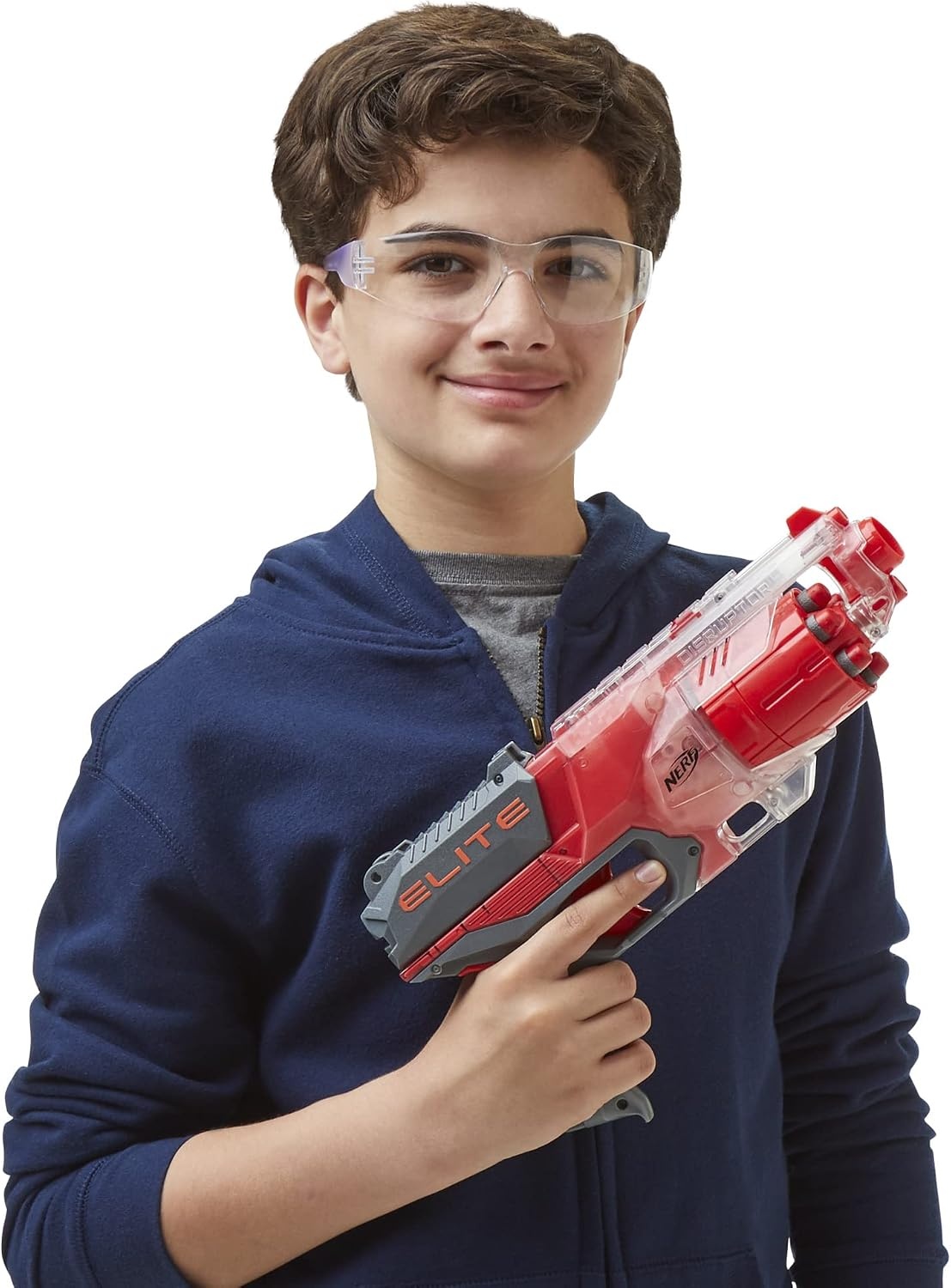 image:imageNERF Elite Disruptor Dynamic Green Dart BlasterTranslucent Red