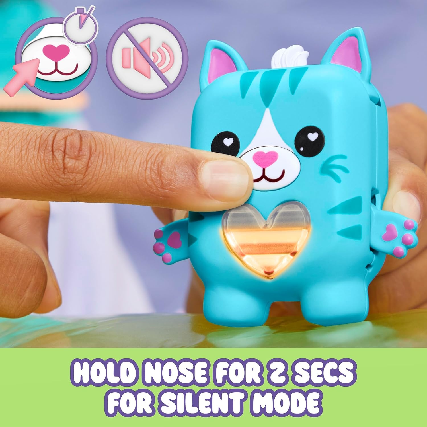image:imageNanoMALS Pawtricia The Blue Kitty Electronic Pet Cat 70 Responses Easter Basket Stuffers Interactive Fidget Toys for Girls amp Boys Ages 5Pawtricia The Blue Kitty
