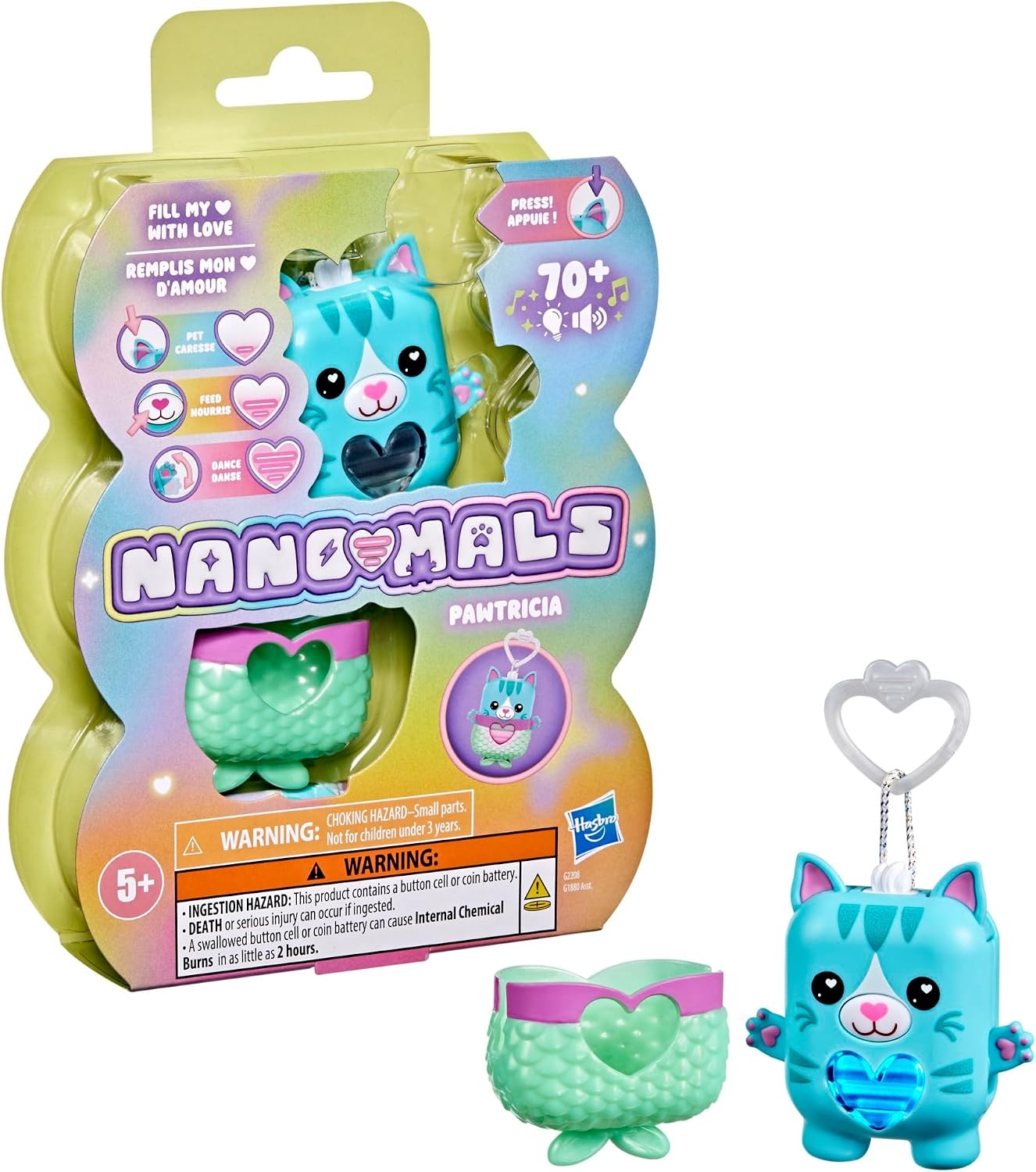 image:imageNanoMALS Pawtricia The Blue Kitty Electronic Pet Cat 70 Responses Easter Basket Stuffers Interactive Fidget Toys for Girls amp Boys Ages 5Pawtricia The Blue Kitty
