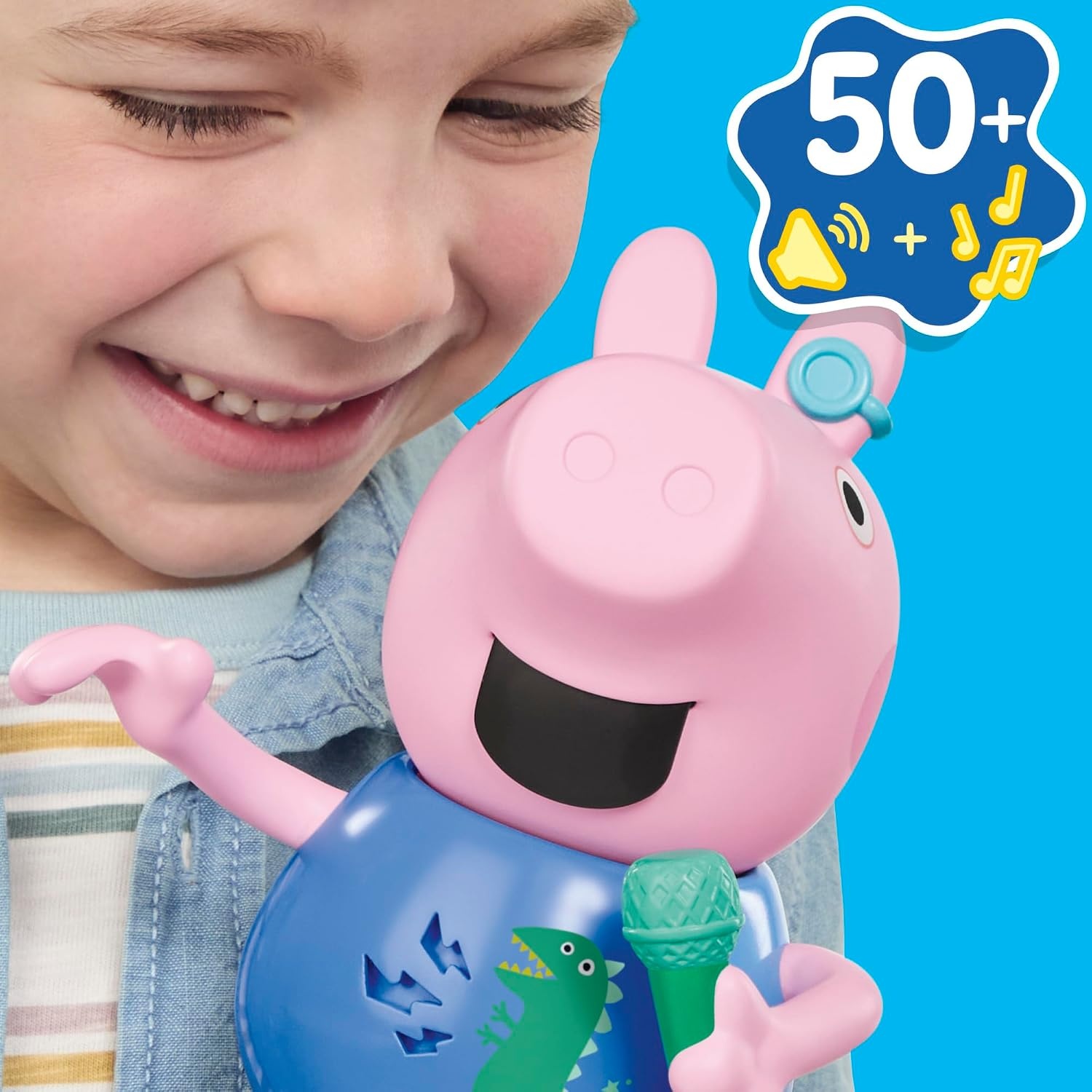 image:imagePeppa Pig Joke amp Sing George 8Inch Figure Musical Toy with 50 Sounds and Songs Basket Stuffers Preschool Toys for Girls and Boys Ages 3