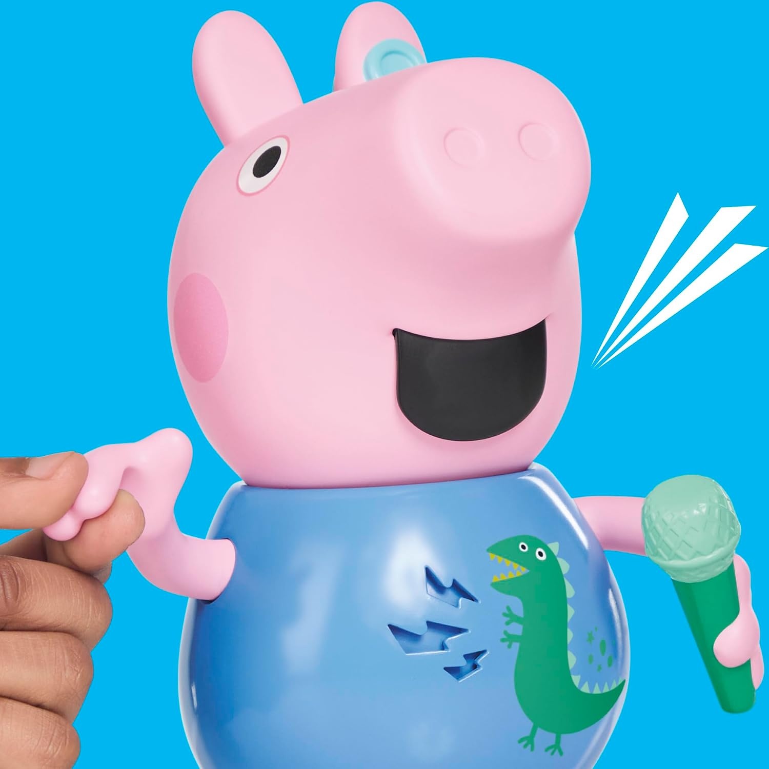 image:imagePeppa Pig Joke amp Sing George 8Inch Figure Musical Toy with 50 Sounds and Songs Basket Stuffers Preschool Toys for Girls and Boys Ages 3