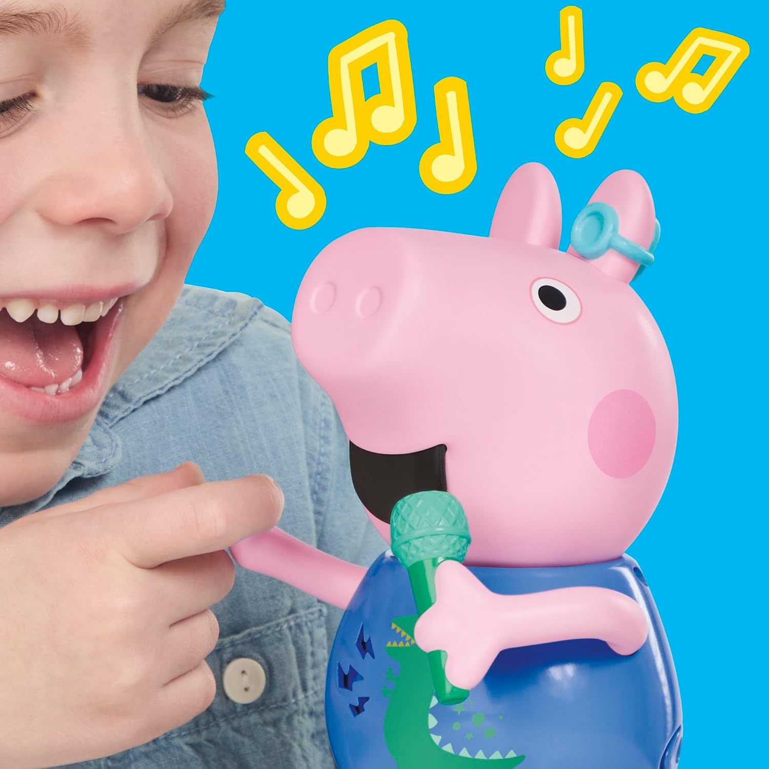 image:imagePeppa Pig Joke amp Sing George 8Inch Figure Musical Toy with 50 Sounds and Songs Basket Stuffers Preschool Toys for Girls and Boys Ages 3