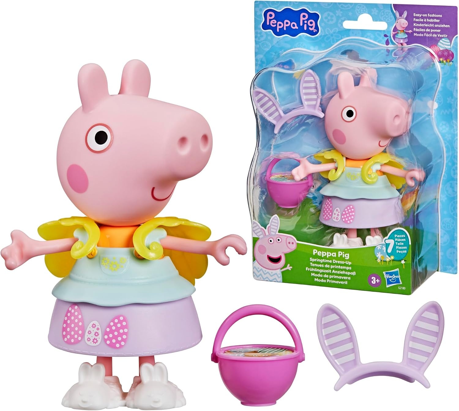 image:imagePeppa Pig Springtime DressUp Figure with 6 EasyOn Fashion Accessories 6Inch Doll Easter Gift for Kids Preschool Toys for Girls and Boys 3 and Up
