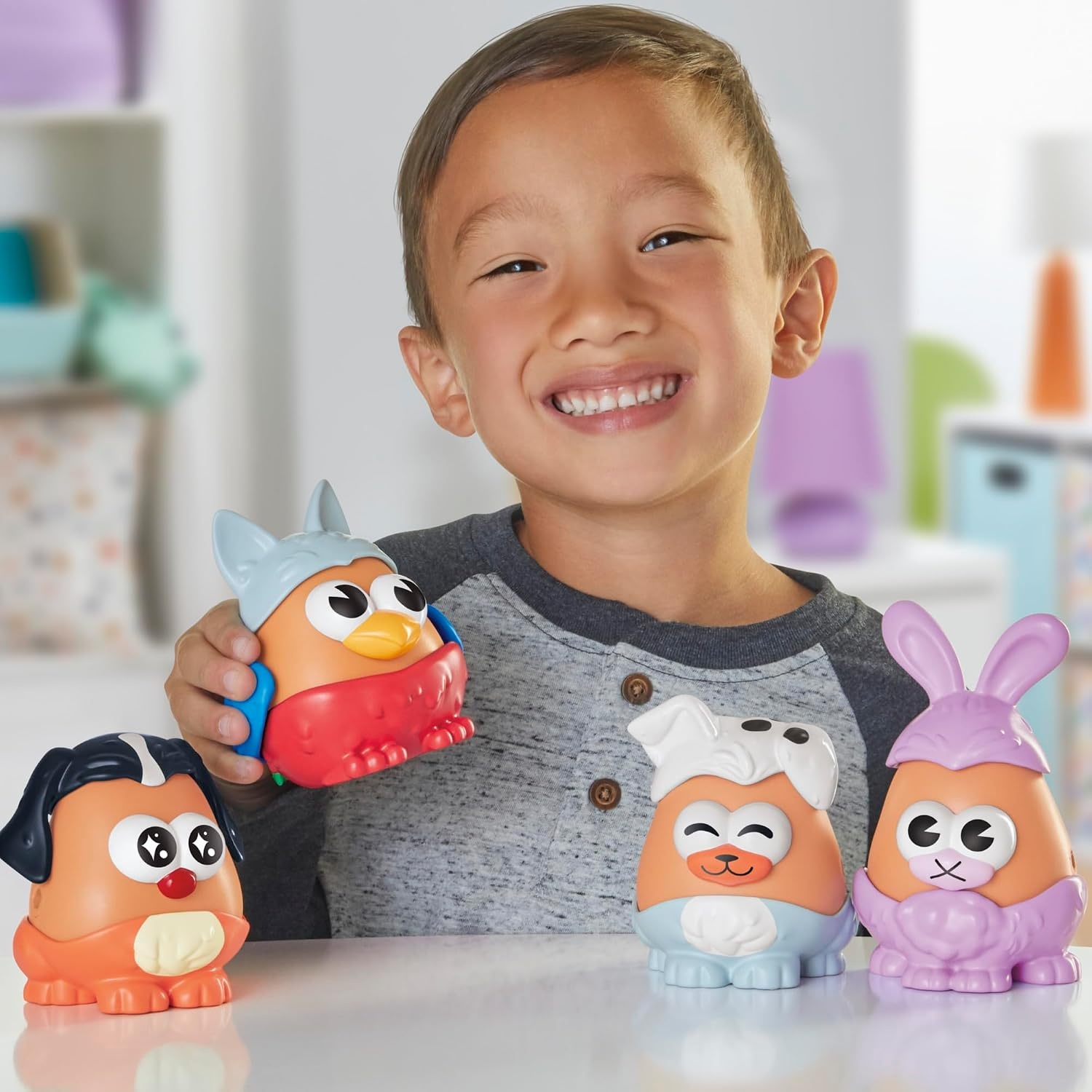 image:imagePotato Head PetTato Tots PetThemed Set with 31 Parts and Pieces Plus Rolling Carry Case Easter Gift for Kids Toddler and Preschool Toys for Girls and Boys 2 and Up Amazon Exclusive