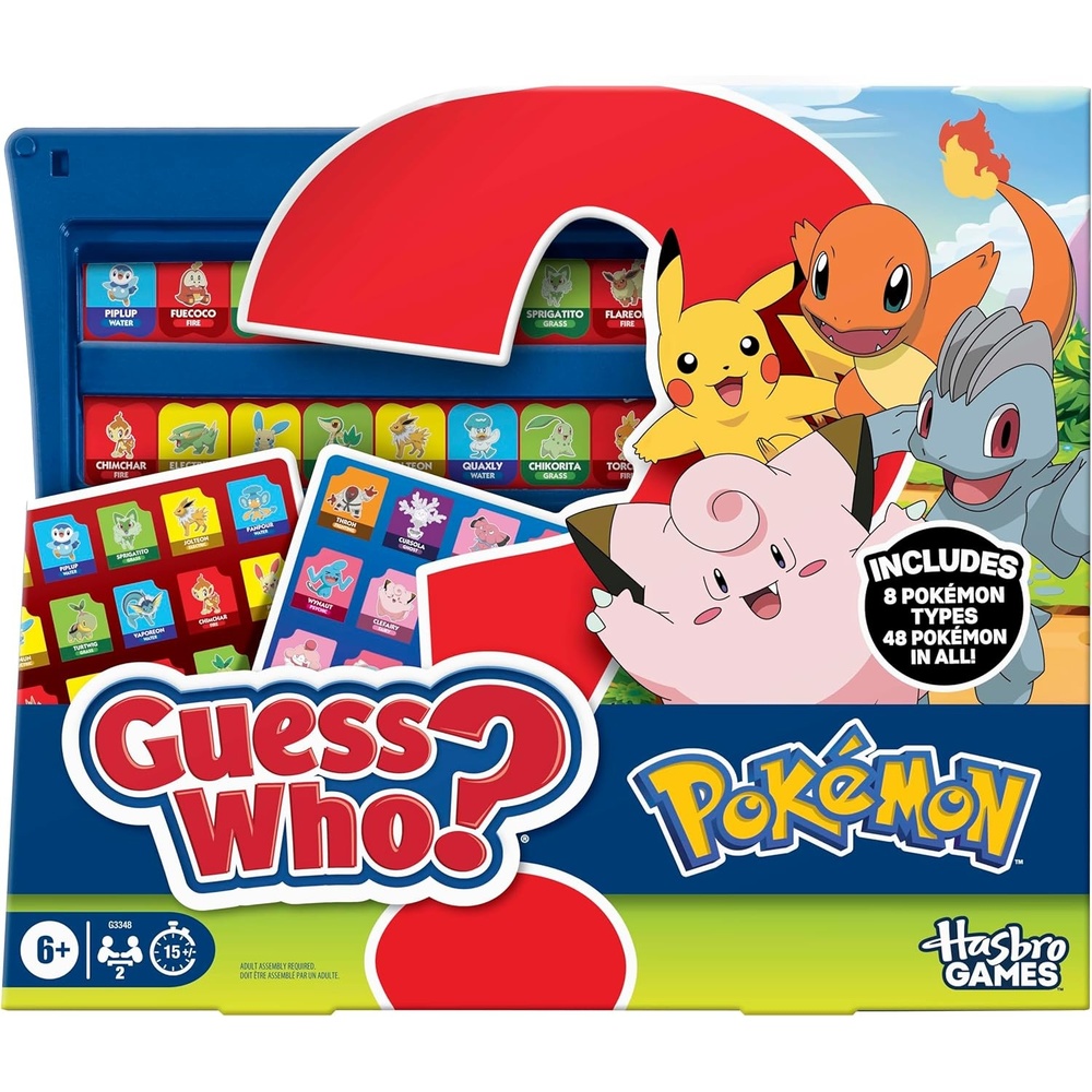 image:imageGuess Who Pokmon Edition Game 48 Pokmon Fun Kids Board Games for Families 2 Players 15 Mins Travel Friendly Ages 6