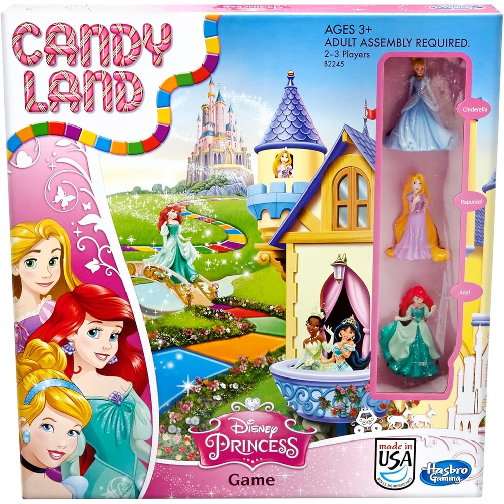 image:imageHasbro Gaming Candy Land Disney Princess Edition Board Game Preschool Games for 2 to 3 Players Easter Gifts for Boys and Girls Family Games for Kids Ages 3 and Up Amazon ExclusiveGame
