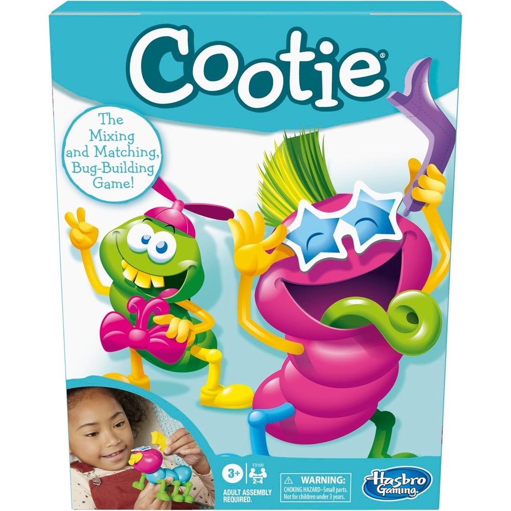 image:imageHasbro Gaming Cootie Mixing and Matching BugBuilding Game 24 Players Easy Preschool Board Games Easter Basket Gifts for Boys and Girls Ages 3