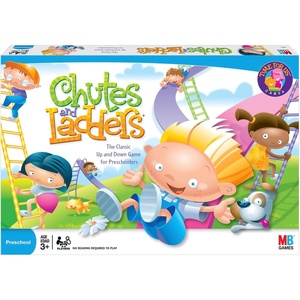 Hasbro Gaming Chutes and Ladders Board Game, 2 to 4 Players, Gift for Kids, Preschool Classroom Games, Ages 3+ (Amazon Exclusive)
