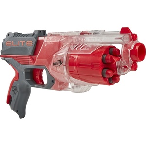 NERF Elite Disruptor Dynamic Green Dart Blaster(Translucent Red)